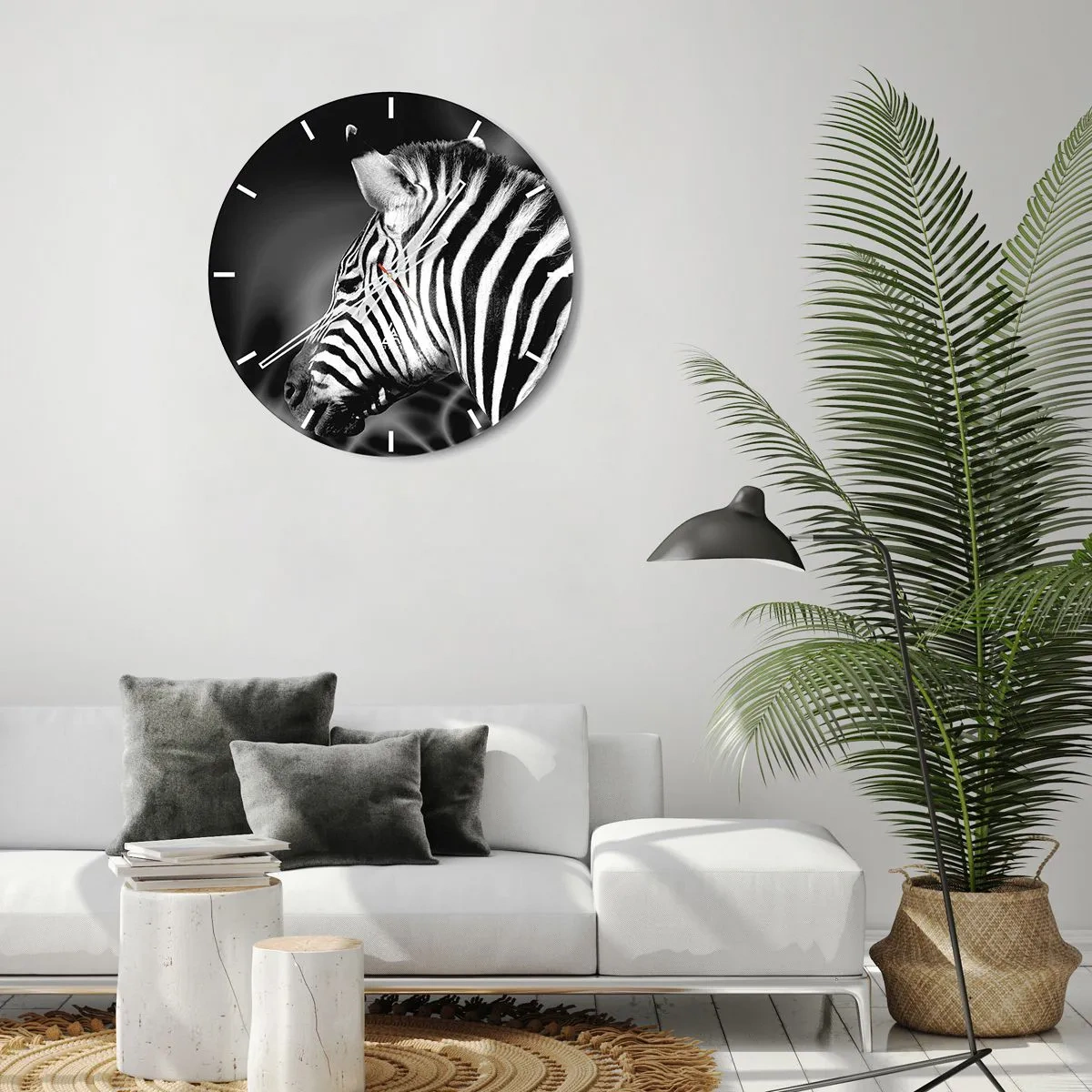 Horloge murale - Pendule murale - Blanc c'est blanc et noir c'est noir - 30x30 cm