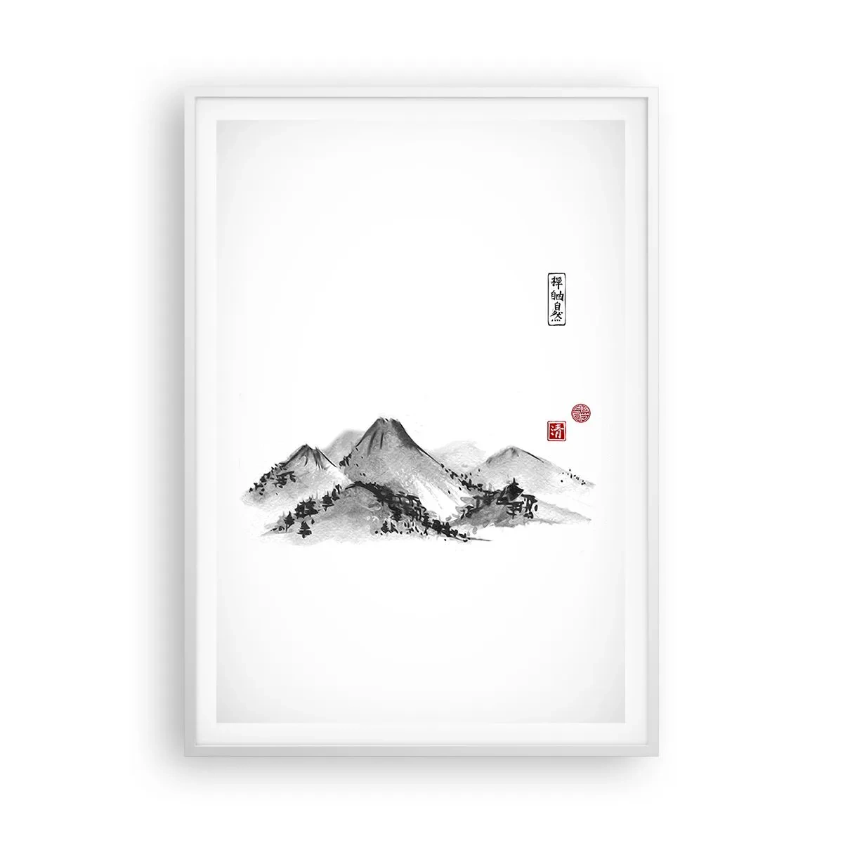 Affiche dans un cadre blanc - Poster - Au-delà de la distance - 70x100 cm