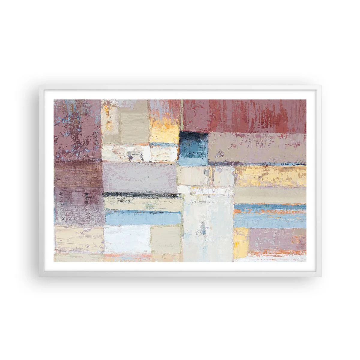 Affiche dans un cadre blanc - Poster - Le calme de la géométrie - 91x61 cm