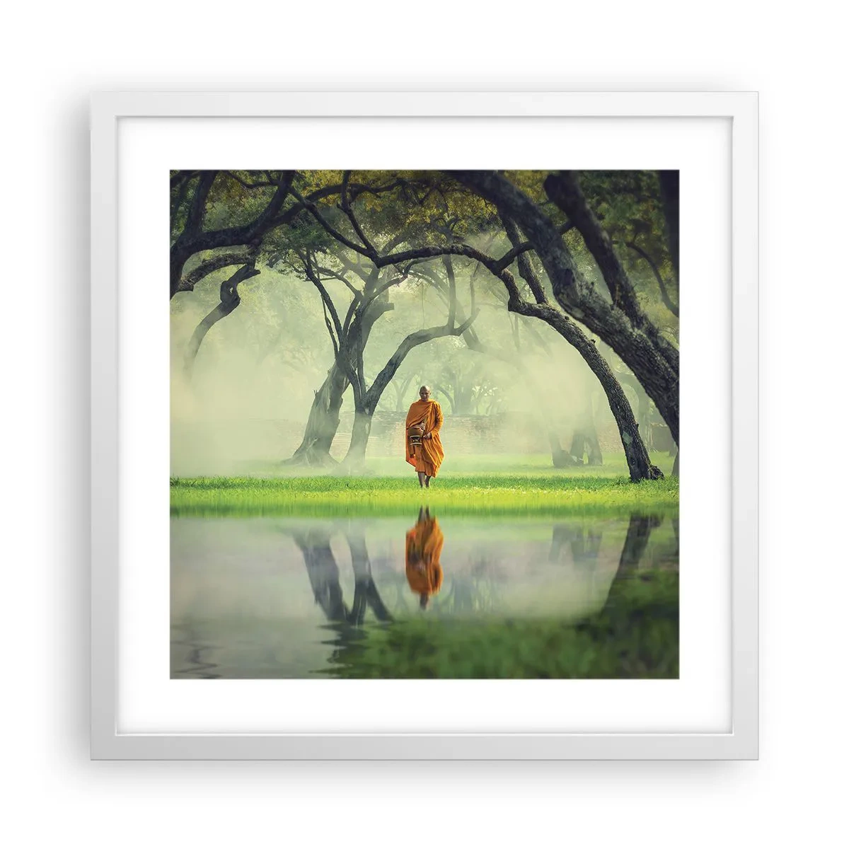 Affiche dans un cadre blanc - Poster - En route vers l'illumination - 40x40 cm