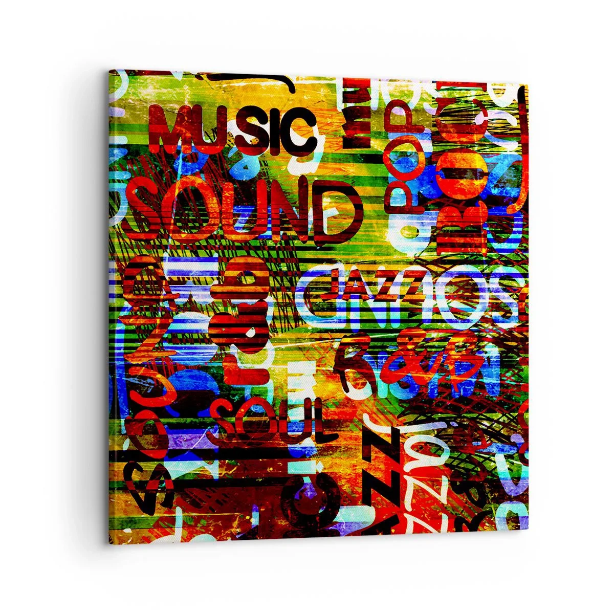 Impression sur toile - Image sur toile - Toutes les nuances du son - 60x60 cm