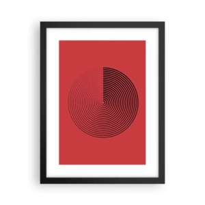 Affiche dans un cadre noir - Poster - Mouvement circulaire - 30x40 cm