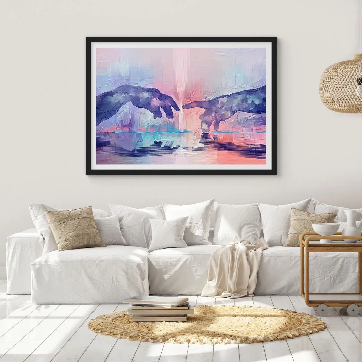 Affiche dans un cadre noir - Poster - Divine étincelle de vie - 91x61 cm