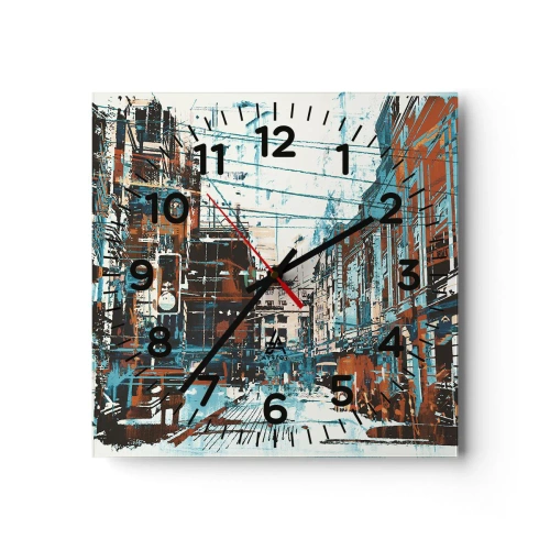 Horloge murale - Pendule murale - Un sentier de ville usé - 30x30 cm