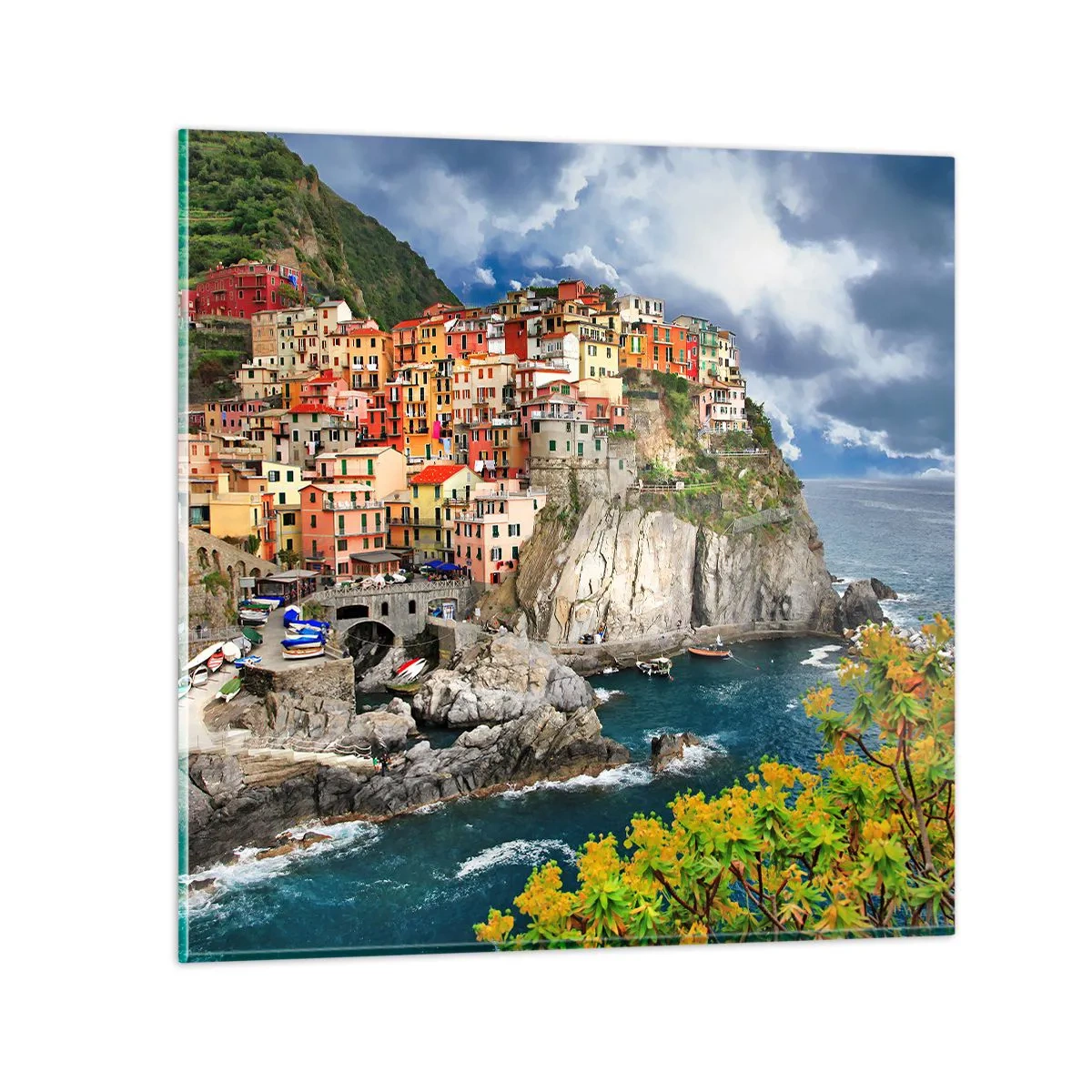 Impression sur verre - Image sur verre - Un groupe embrassant les rochers - 30x30 cm