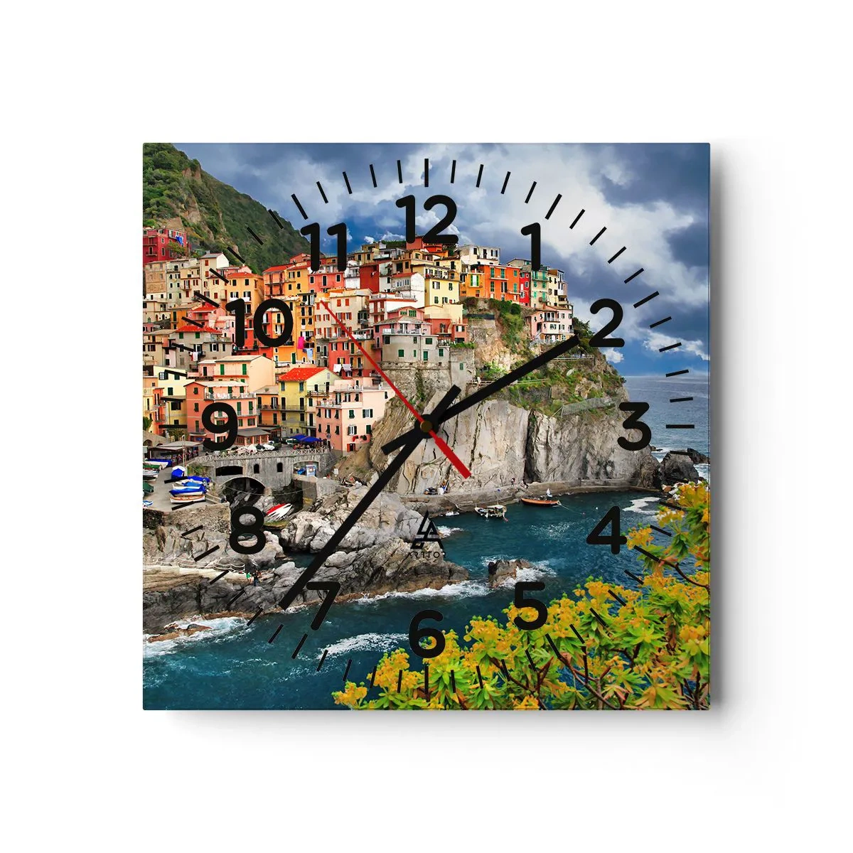 Horloge murale - Pendule murale - Un groupe embrassant les rochers - 40x40 cm
