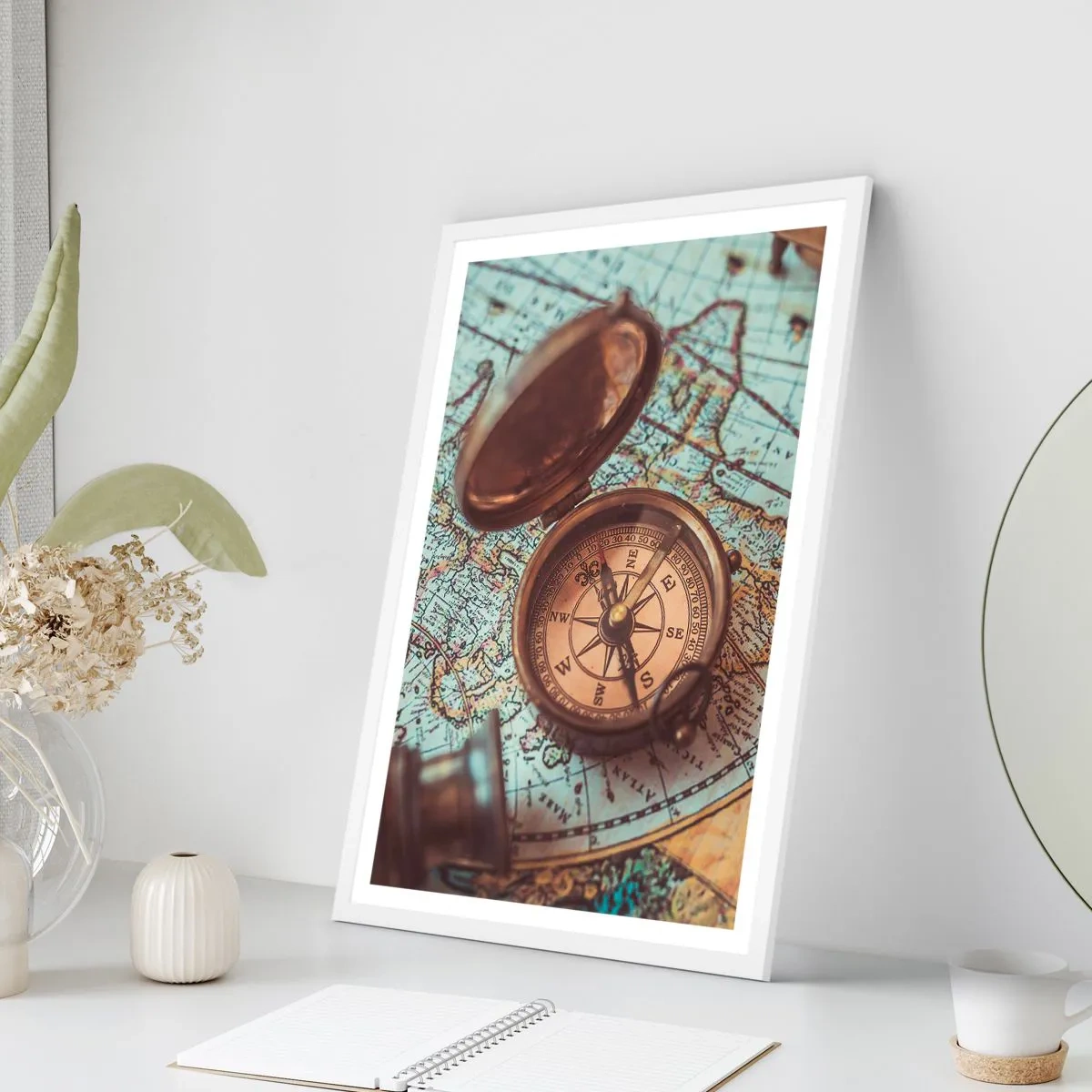 Affiche dans un cadre blanc - Poster - Pour ceux qui recherche l'aventure - 30x40 cm