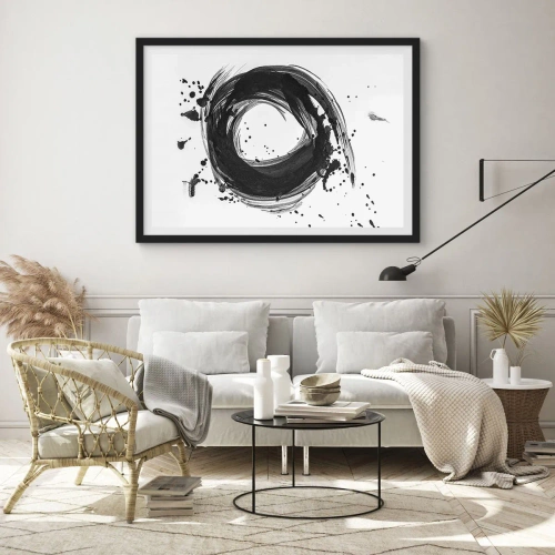 Affiche dans un cadre noir - Poster - Le tourbillon de la création - 50x40 cm
