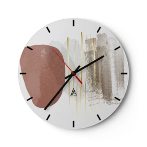 Horloge murale - Pendule murale - Colonnade abstraite - 40x40 cm
