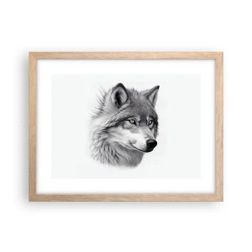 Affiche dans un chêne clair - Poster - Alpha – sans aucun doute - 40x30 cm