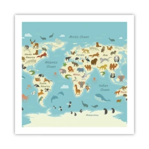 Affiche - Poster - De bons voisins - 60x60 cm