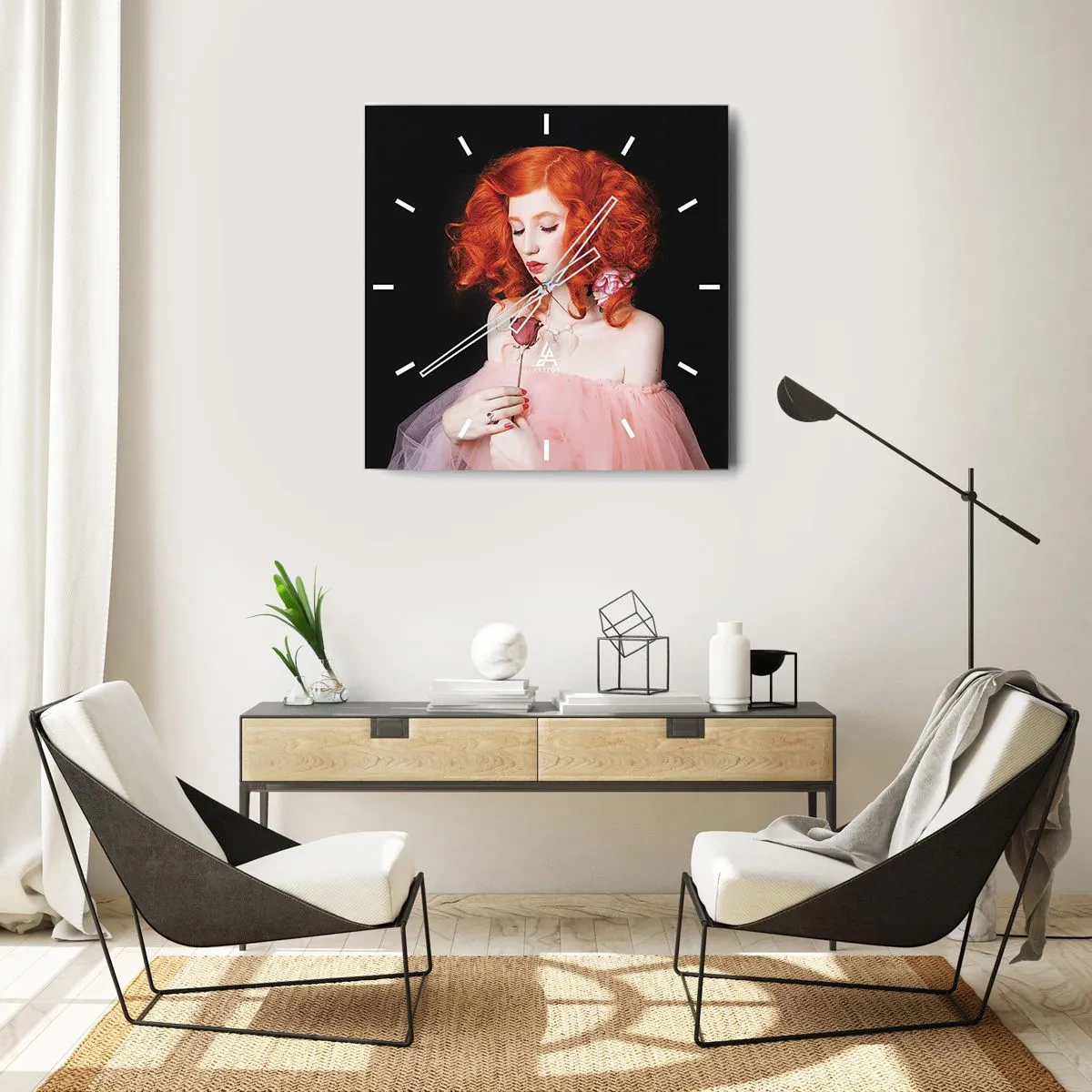 Horloge murale - Pendule murale - De style baroque - 30x30 cm