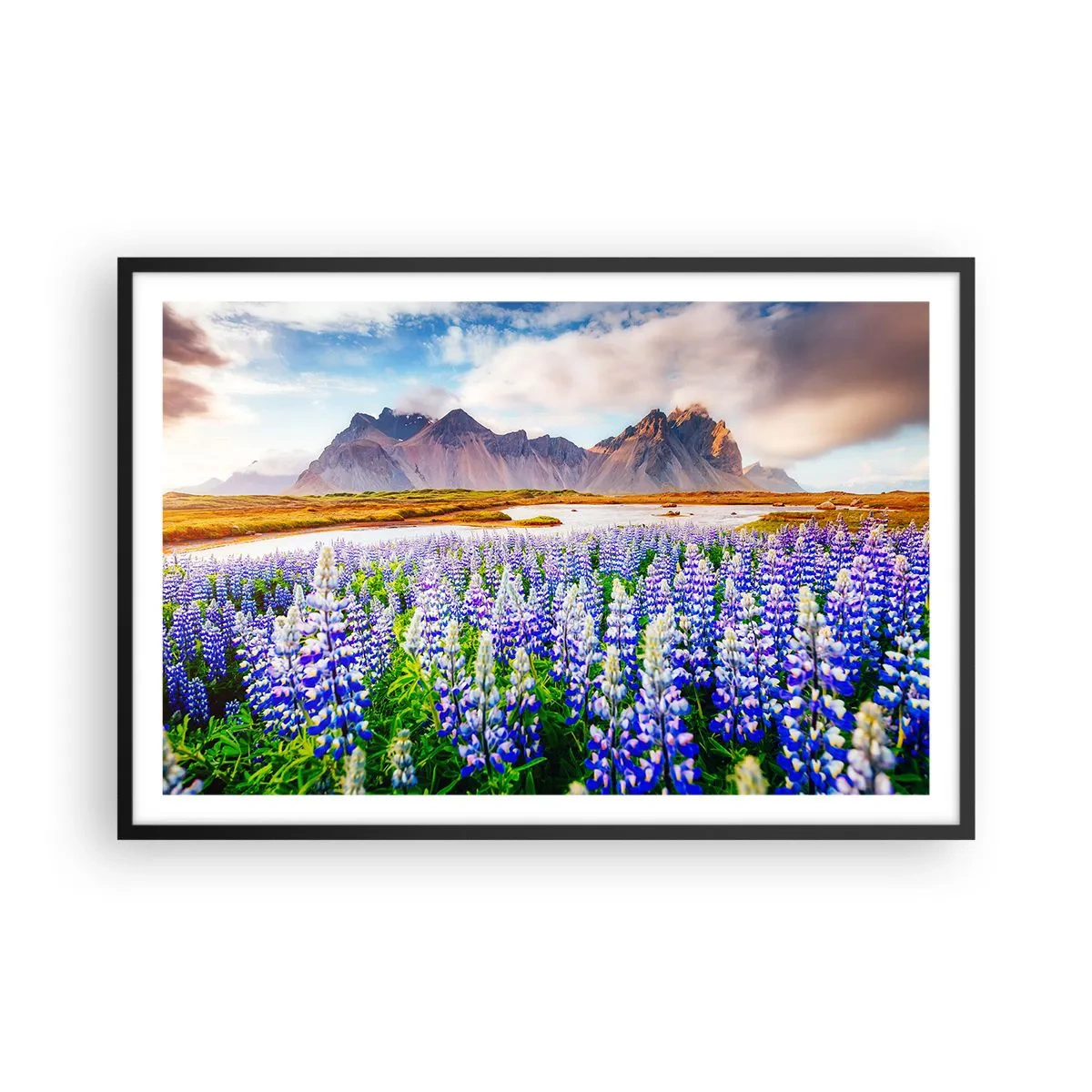 Affiche dans un cadre noir - Poster - La force et l'austérité côtoient la douceur - 91x61 cm