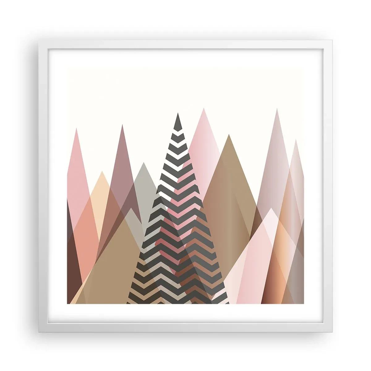Affiche dans un cadre blanc - Poster - Vue pyramidale - 50x50 cm