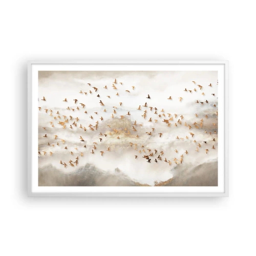 Affiche dans un cadre blanc - Poster - Il est l'heure… - 91x61 cm