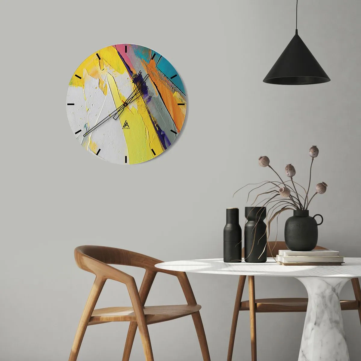 Horloge murale - Pendule murale - Anatomie du monde - 40x40 cm