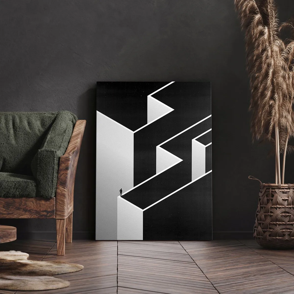 Impression sur toile - Image sur toile - La solitude au sommet - 65x120 cm