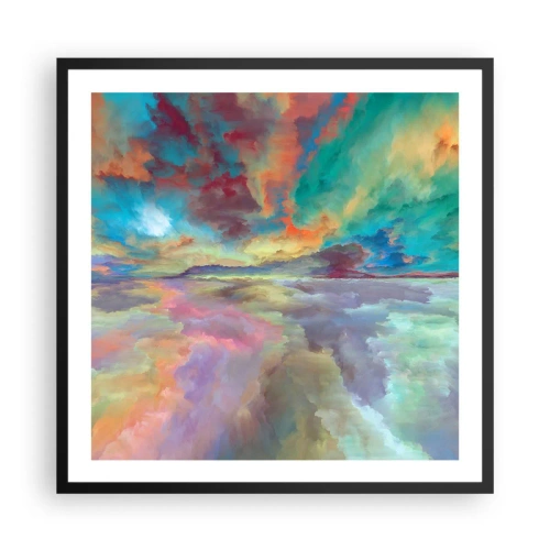 Affiche dans un cadre noir - Poster - Deux paradis - 60x60 cm