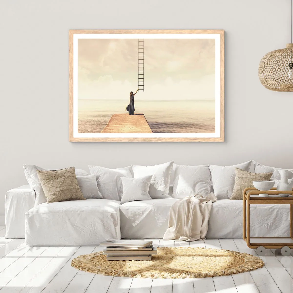 Affiche dans un chêne clair - Poster - Voyage magique - 40x30 cm
