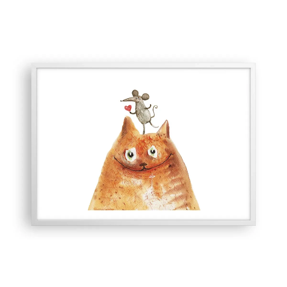 Affiche dans un cadre blanc - Poster - Amour paradoxal - 70x50 cm