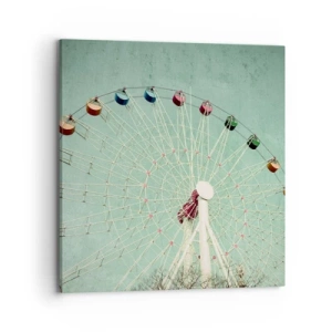 Impression sur toile - Image sur toile - Nous vous invitons à vous amuser - 70x70 cm