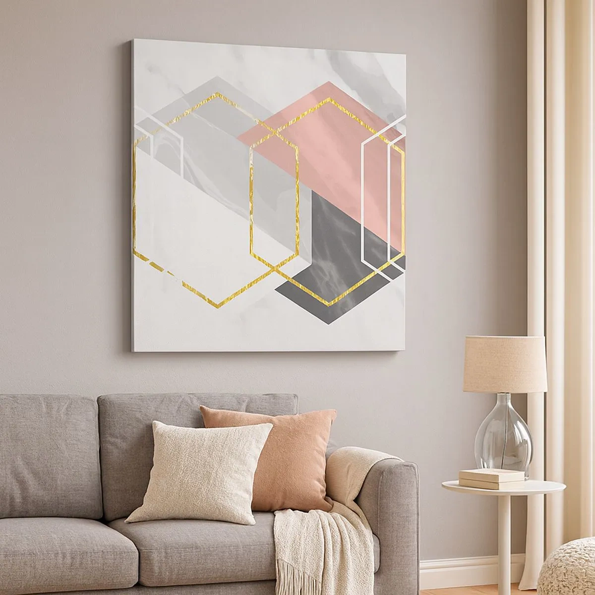 Impression sur toile - Image sur toile - Composition en chaîne - 30x30 cm