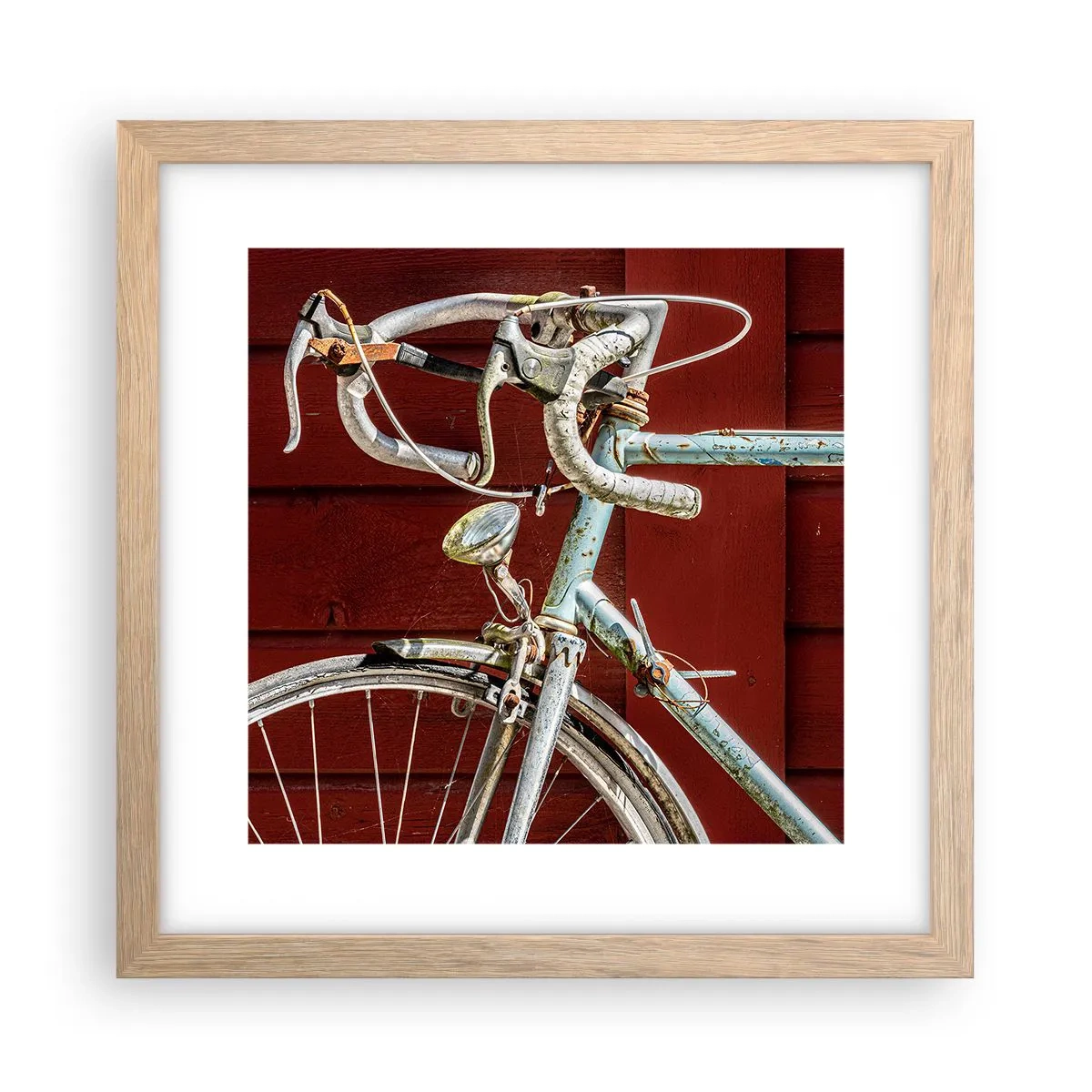 Affiche dans un chêne clair - Poster - Construit pour la victoire - 30x30 cm