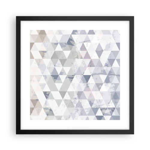 Affiche dans un cadre noir - Poster - En rythme de trois - 40x40 cm