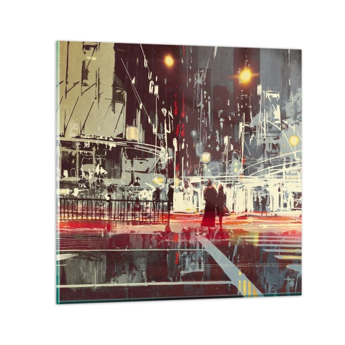 Impression sur verre - Image sur verre - Une grande traversée de ville - 30x30 cm