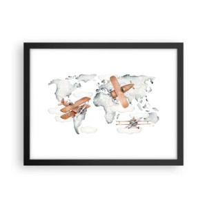 Affiche dans un cadre noir - Poster - Dans un esprit pionnier - 40x30 cm