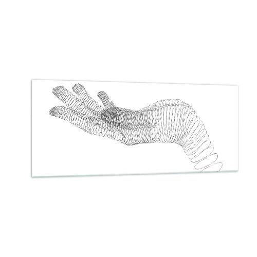 Impression sur verre - Image sur verre - La main ressort - 100x40 cm