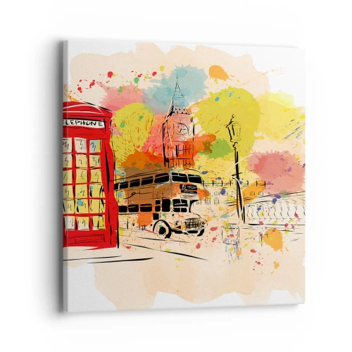 Impression sur toile - Image sur toile - La ville de la variété - 40x40 cm