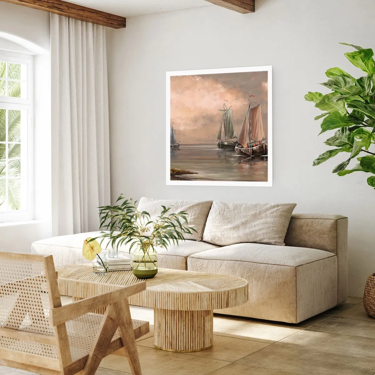 Affiche - Poster - Le retour des marins - 50x50 cm