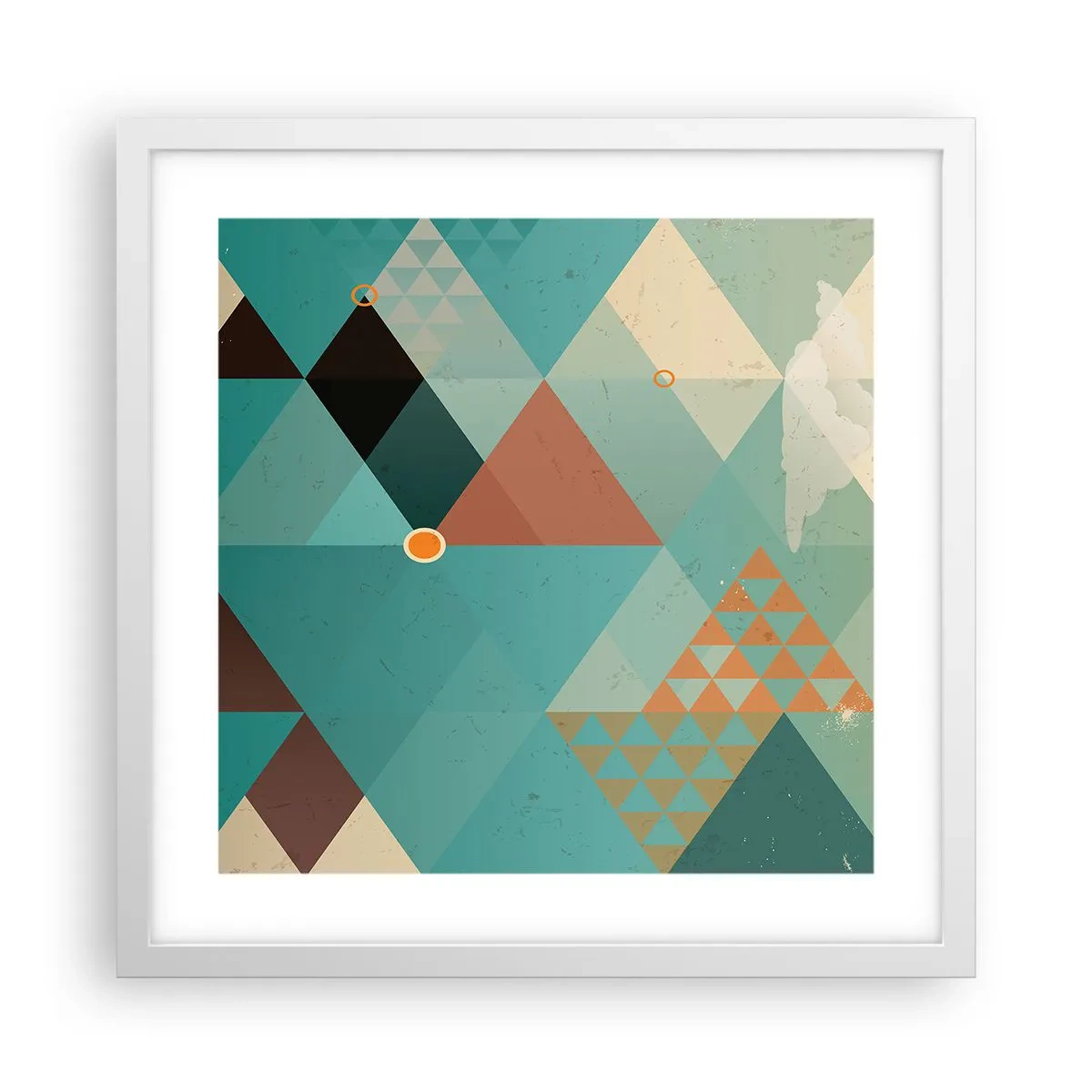 Affiche dans un cadre blanc - Poster - Unité de la multiplicité, multiplicité de l'unité - 40x40 cm