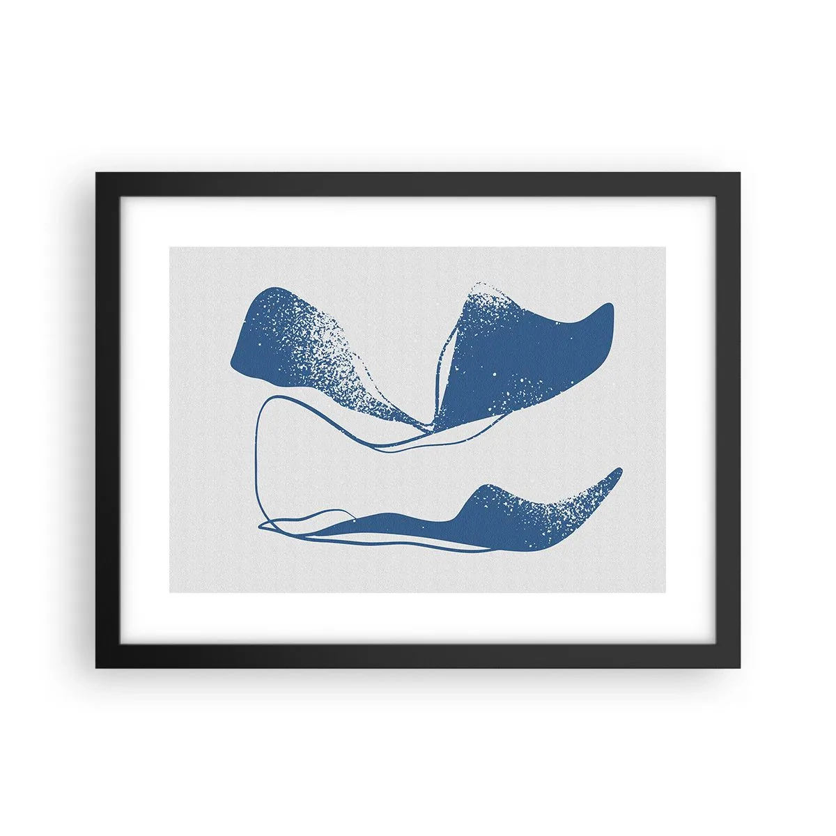 Affiche dans un cadre noir - Poster - Abstraction ailée - 40x30 cm