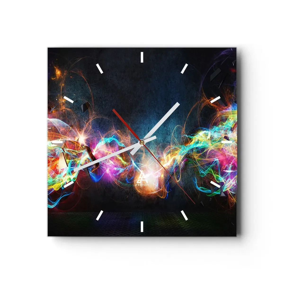 Horloge murale - Pendule murale - Joyeusement contre l'obscurité - 40x40 cm