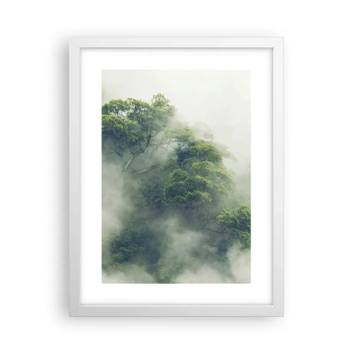 Affiche dans un cadre blanc - Poster - Enveloppé de brouillard - 30x40 cm