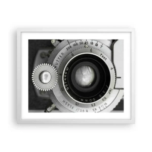 Affiche dans un cadre blanc - Poster - Histoire d'Hollywood - 50x40 cm