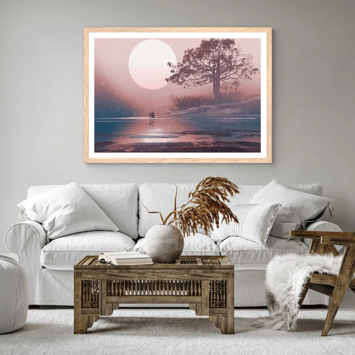 Affiche dans un chêne clair - Poster - Merveilles de la nuit - 40x30 cm