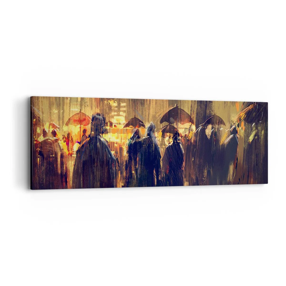 Impression sur toile - Image sur toile - Adeptes de la pluie - 90x30 cm