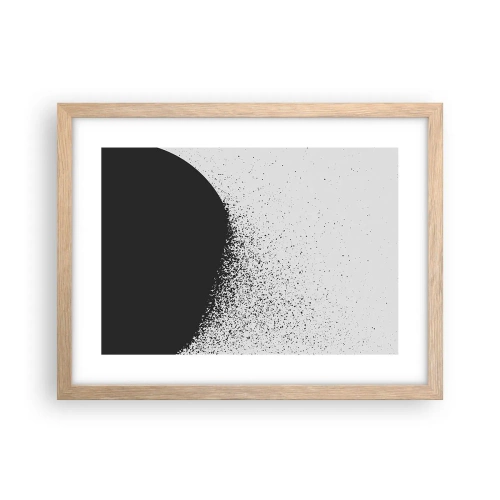 Affiche dans un chêne clair - Poster - Mouvement des molécules - 40x30 cm