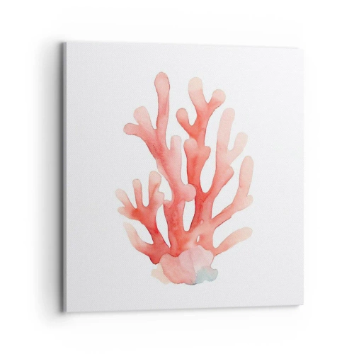 Impression sur toile - Image sur toile - Corail couleur corail - 70x70 cm