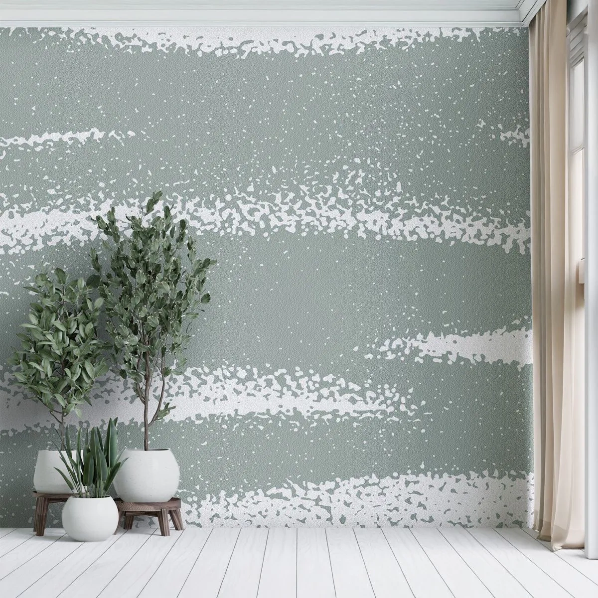 Papier Peint Autocollant Deluxe Sticker - Abstraction dans un climat hivernal - Abstraction, Brillant, Minimalisme - 100x70 cm