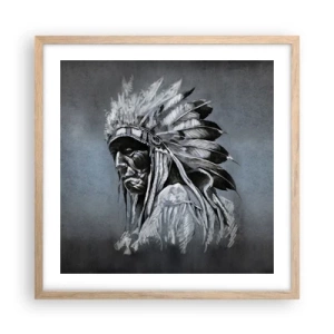 Affiche dans un chêne clair - Poster - Retour aux sources - 50x50 cm