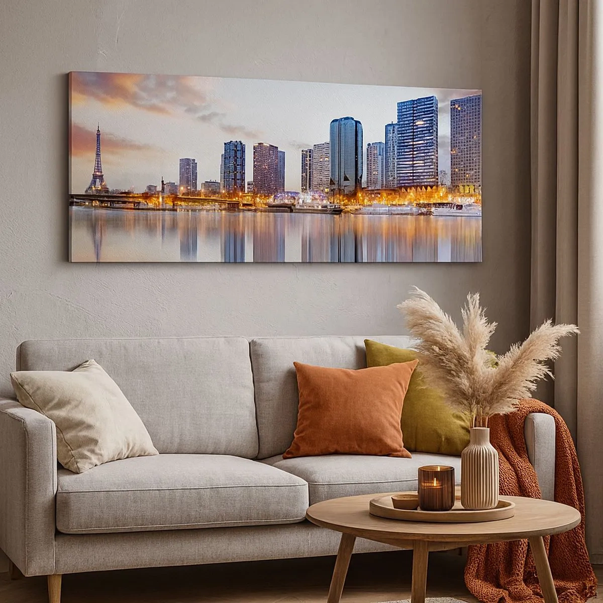 Impression sur toile - Image sur toile - La tranquillité monumentale de Paris - 100x40 cm