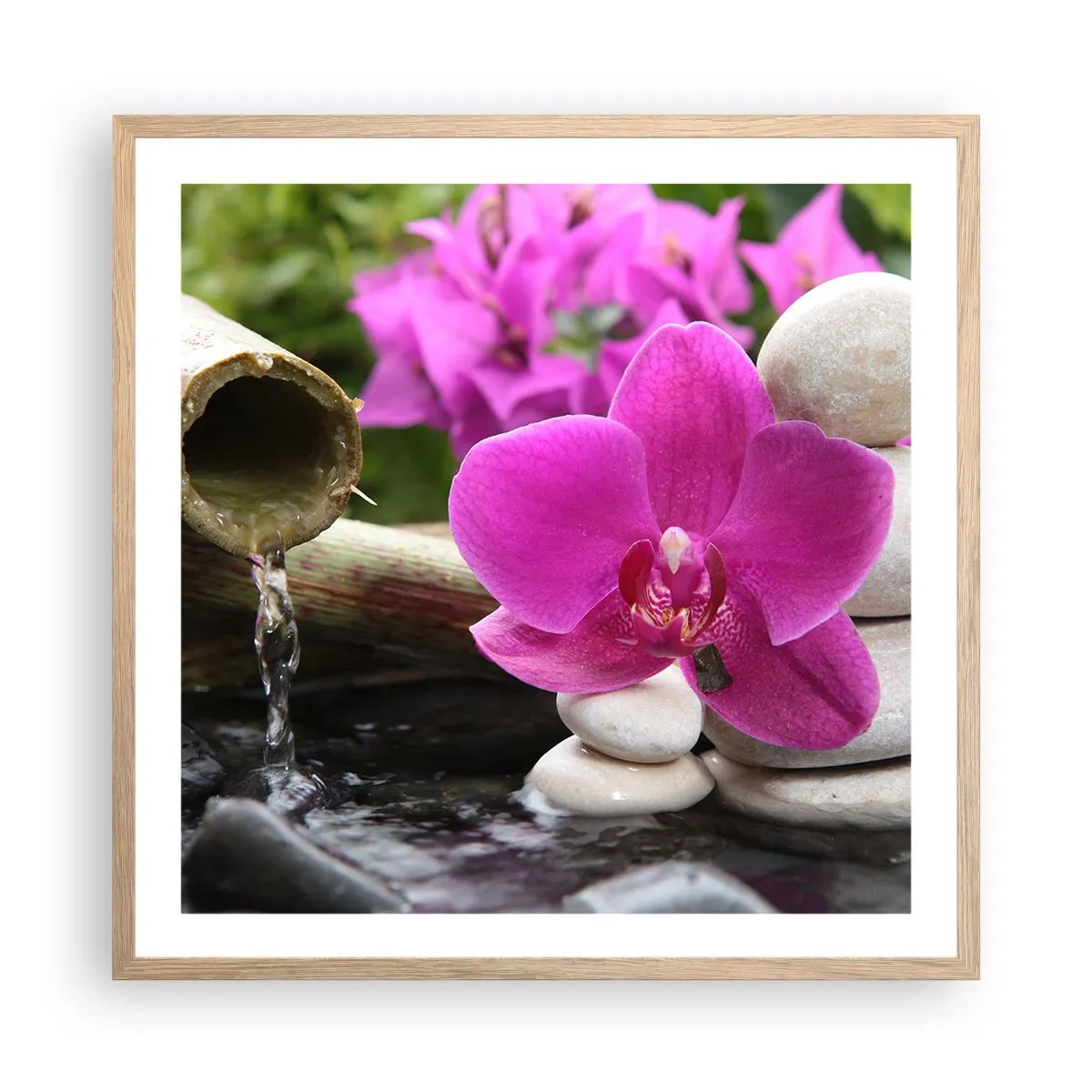 Affiche dans un chêne clair - Poster - Tu te reposes déjà - 60x60 cm