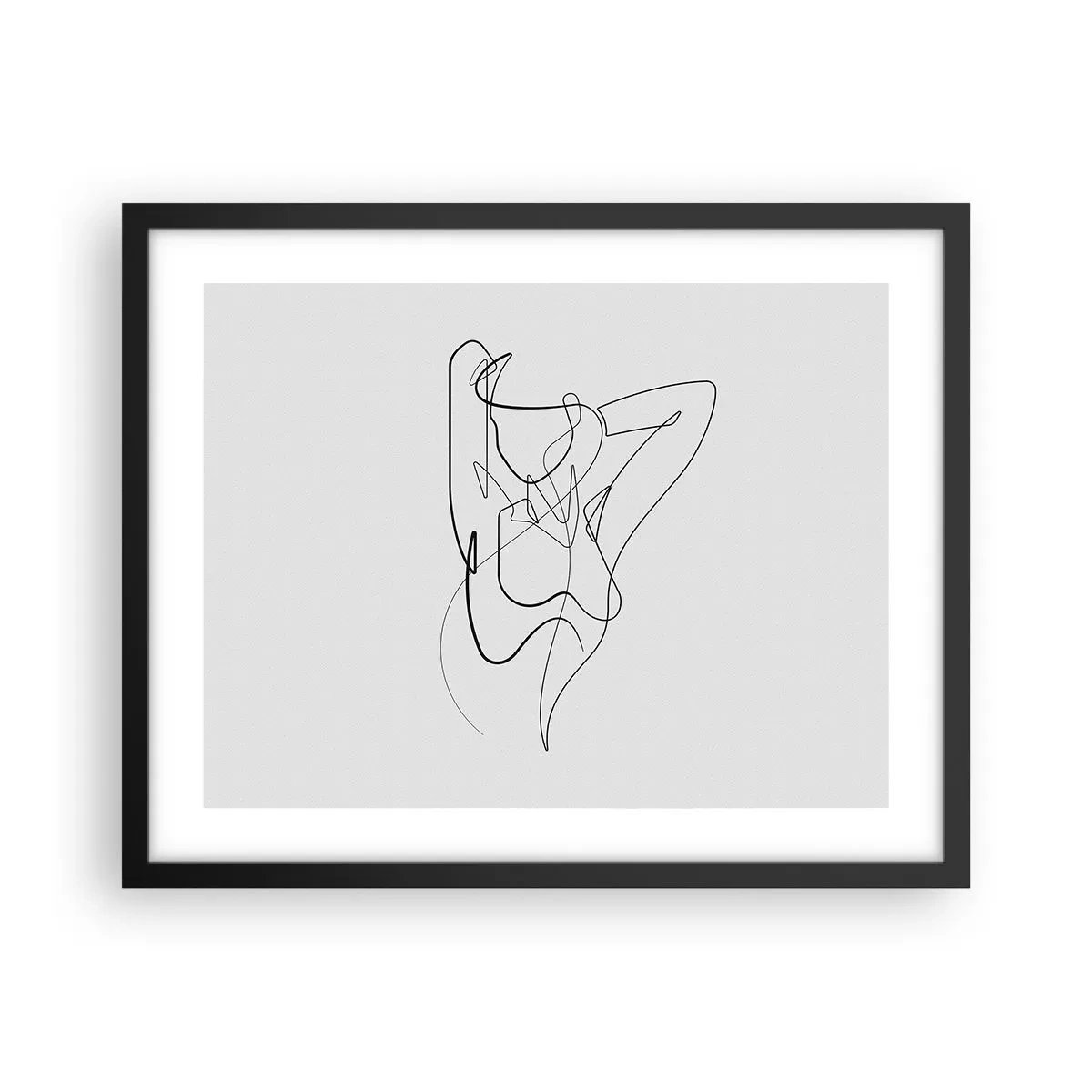 Affiche dans un cadre noir - Poster - Vraiment, tu es comme ça... - 50x40 cm