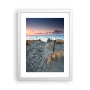 Affiche dans un cadre blanc - Poster - Tu as versé l'éclat de l'arc-en-ciel sur les flots - 30x40 cm