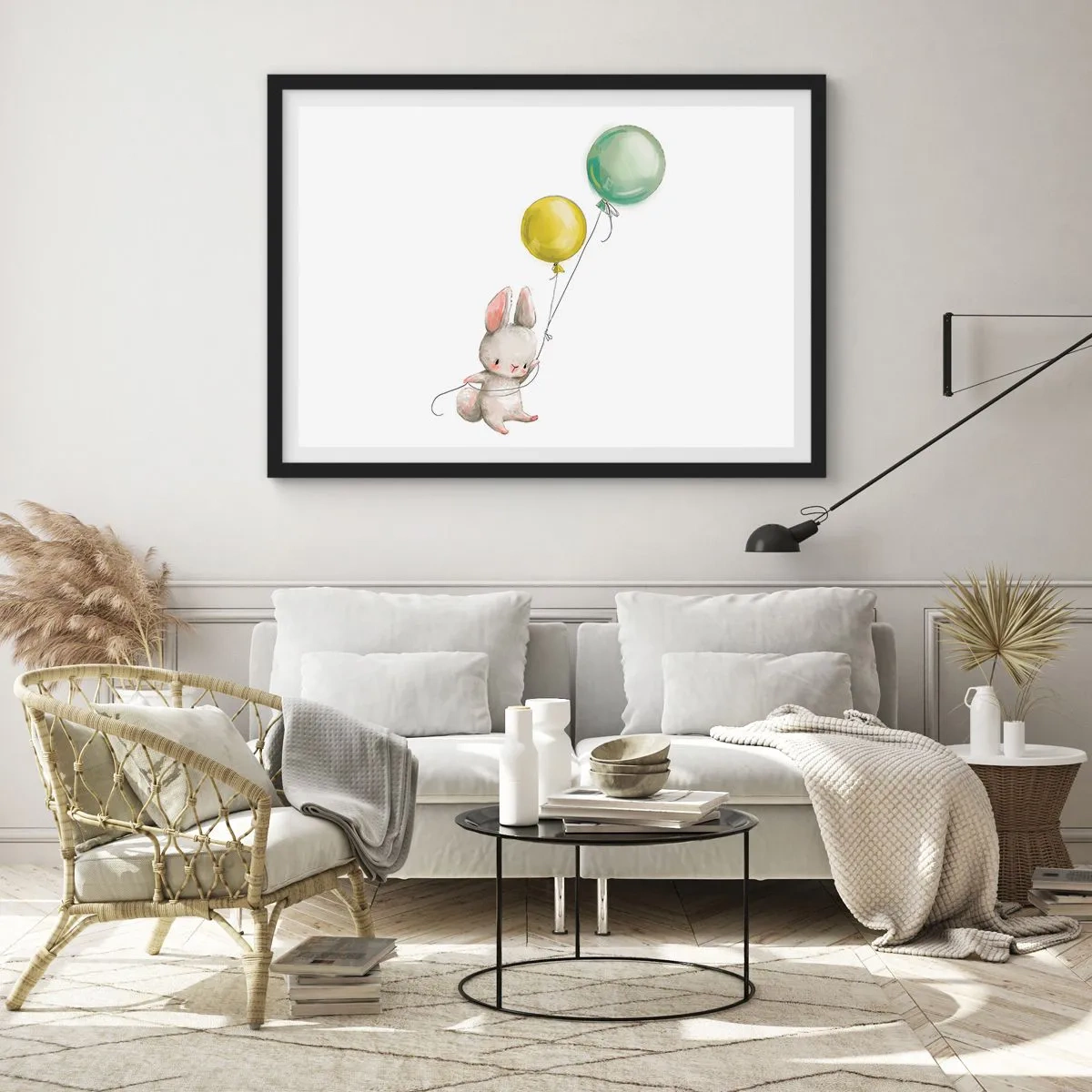 Affiche dans un cadre noir - Poster - Moi aussi je vole! - 40x30 cm