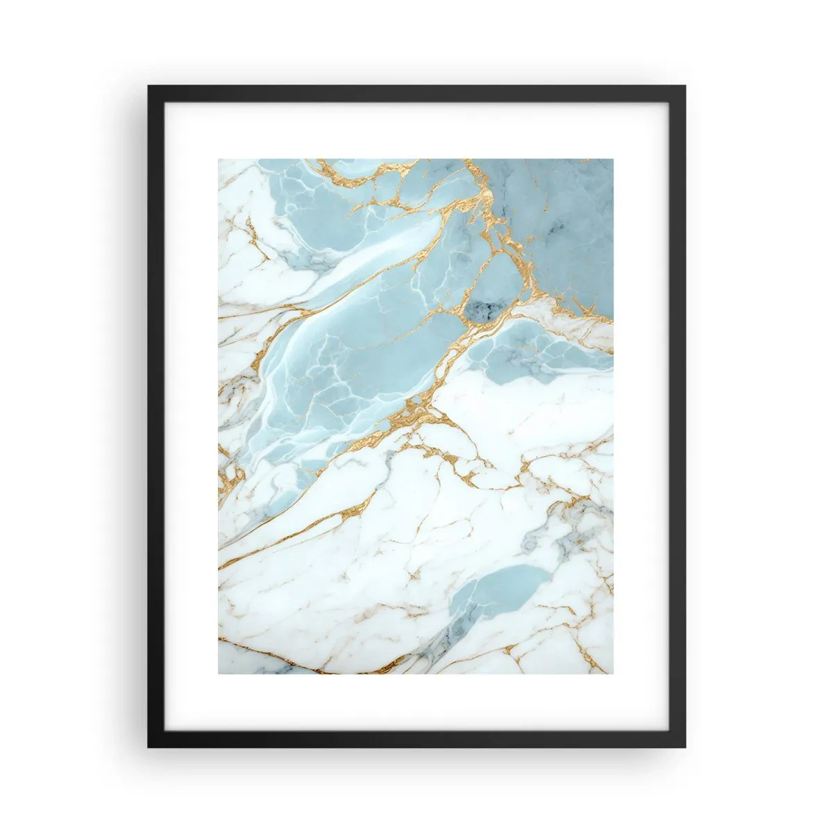 Affiche dans un cadre noir - Poster - Richesse en pierre - 40x50 cm